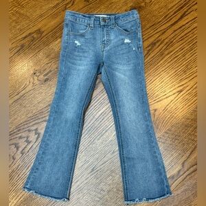 Vintage Havana Girls High waisted Ripped Frayed Flared jeans. Size 7.